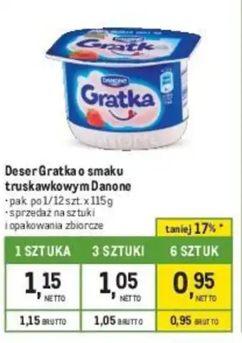 Makro Deser Gratka o smaku truskawkowym Danone 115g oferta