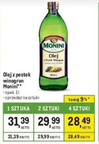 Makro Olej z pestek winogron Monini 1l oferta