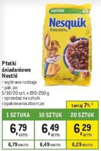 Makro Płatki śniadaniowe Nestlé 190-250g oferta