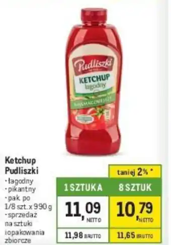Makro Ketchup Pudliszki 990g oferta