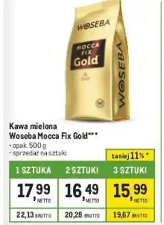 Makro Kawa mielona Woseba Mocca Fix Gold 500g oferta