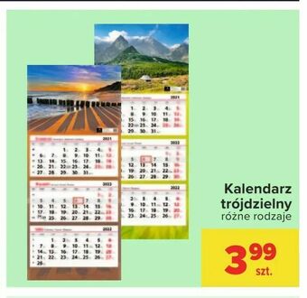 Carrefour Kalendarz trójdzielny oferta