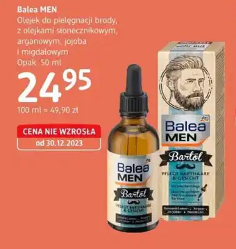 dm drogerie markt Balea MEN Olejek do pielęgcji brody, z olejkami słonecznikowym, arganowym, jojoba i migdałowym, 50 ml oferta