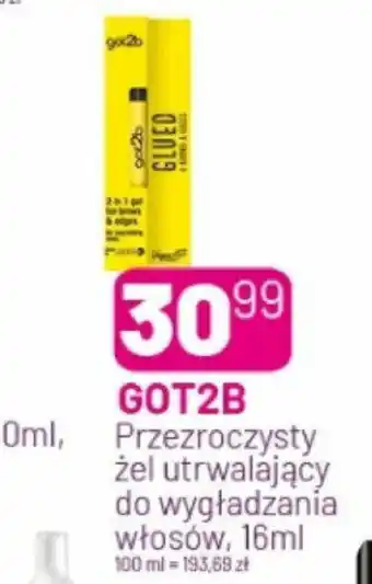 Koliber drogerie GOT2B przezroczysty żel utrwalający do wygładzania włosów, 16ml oferta