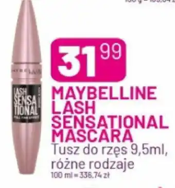 Koliber drogerie MAYBELLINE LASH SENSATIONAL MASCARA Tusz do rzęs 9,5ml oferta