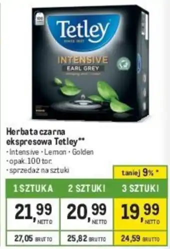 Makro Herbata czarna ekspresowa Tetley 100 tor. oferta
