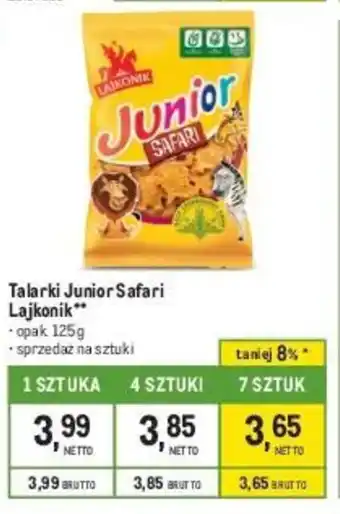 Makro Talarki Junior Safari Lajkonik 125g oferta