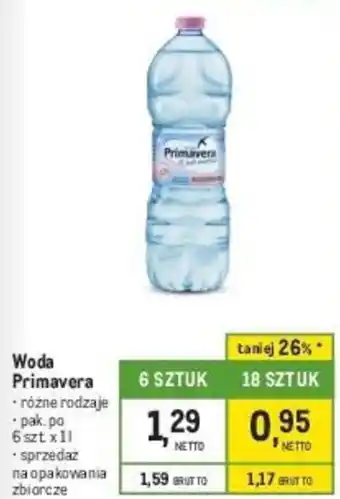 Makro Woda Primavera 6x1l oferta