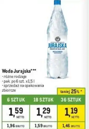 Makro Woda Jurajska 6x1,5l oferta