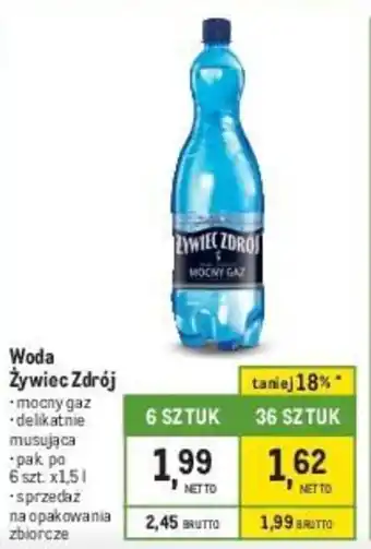 Makro Woda Żywiec Zdrój 6x1,5l oferta