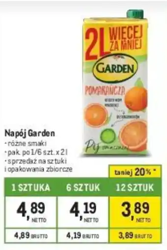 Makro Napój Garden 2l oferta