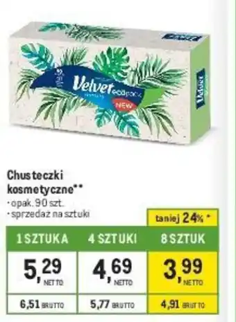 Makro Chusteczki kosmetyczne 90 szt. oferta