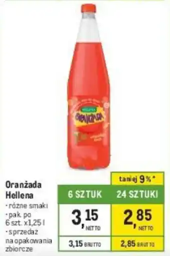 Makro Oranżada Hellena 1,25l oferta
