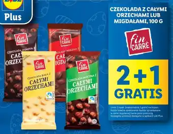 Lidl CZEKOLADA Z CAŁYMI ORZECHAMI LUB MIGDAŁAMI 100 G oferta