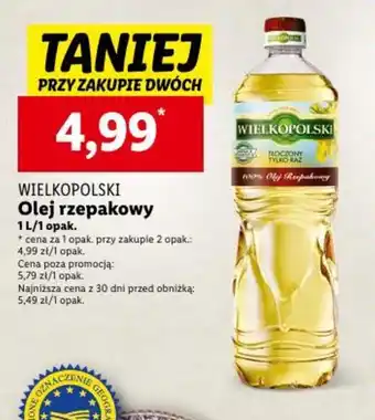 Lidl WIELKOPOLSKI Olej rzepakowy 1l oferta