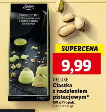 Lidl DELUXE Ciastka z nadzieniem pistacjowym 150g oferta