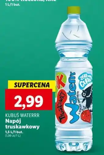 Lidl KUBUS WATERRR Napój truskawkowy 1,5 L oferta