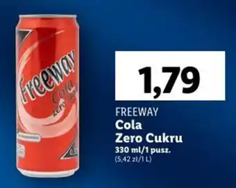 Lidl FREEWAY Cola Zero Cukru 330 ml oferta