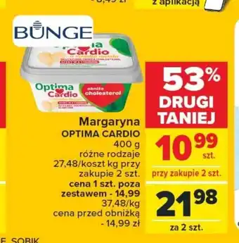Carrefour Margaryna Optima Cardio 400g oferta