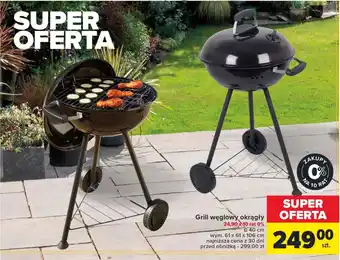 Carrefour Grill węglowy okrągły oferta