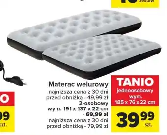 Carrefour Materac welurowy oferta