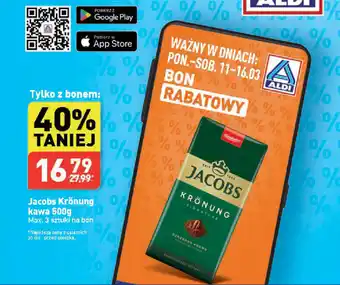 ALDI Jacobs Krönung kawa 500g oferta
