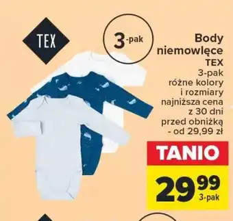 Carrefour Body niemowlęce TEX oferta