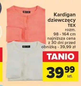 Carrefour Kardigan dziewczęcy TEX oferta