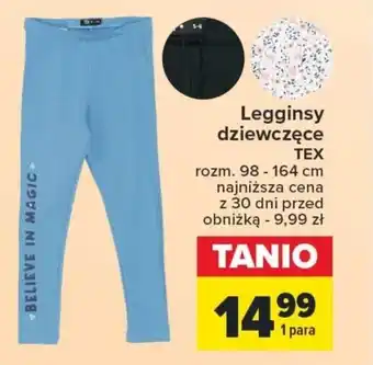 Carrefour Legginsy dziewczęce TEX oferta