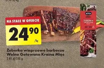 Biedronka Żeberka wieprzowe barbecue Wolno Gotowane Kraina Mięs 1 kg oferta