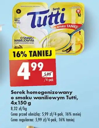 Biedronka Serek homogenizowany Tutti oferta