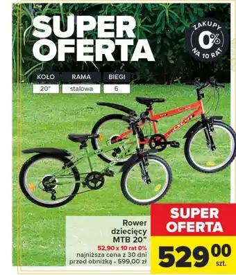 Carrefour Rower dziecięcy oferta