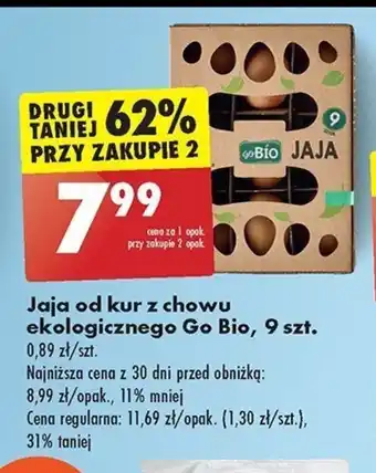 Biedronka Jaja od kur z chowu ekologicznego Go Bio, 9 szt. oferta
