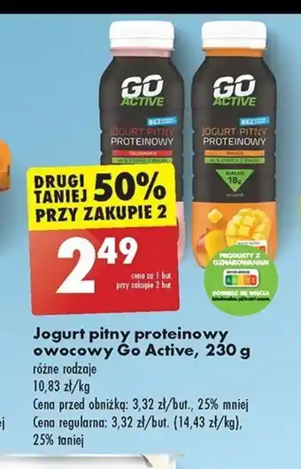 Biedronka Jogurt pitny proteinowy owocowy Go Active, 230 g oferta