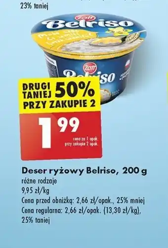 Biedronka Belriso Deser ryżowy 200 g oferta