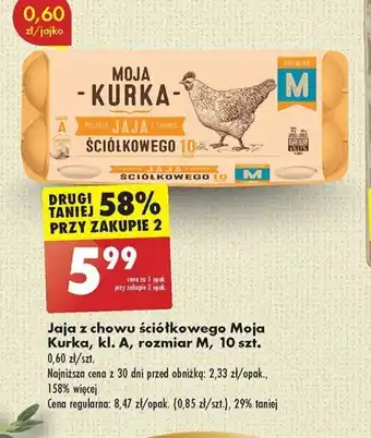 Biedronka Moja Kurka Jaja z chowu ściółkowego 10szt. oferta