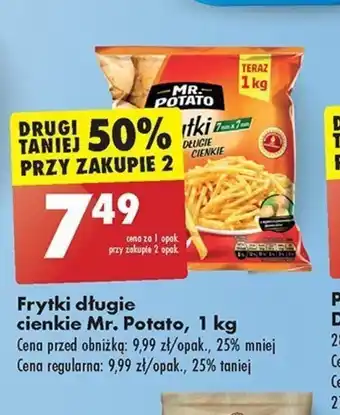 Biedronka Mr. Potato Frytki długie cienkie 1 kg oferta