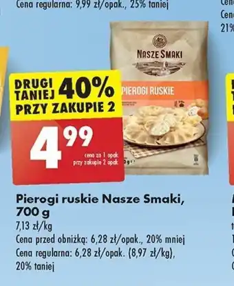 Biedronka Pierogi ruskie Nasze Smaki, 700 g oferta
