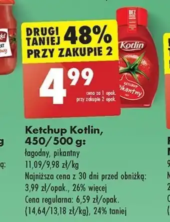 Biedronka Kotlin Ketchup 450/500g oferta