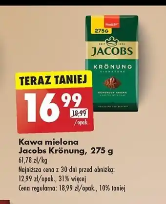 Biedronka Jacobs Krönung Kawa mielona  275 g oferta