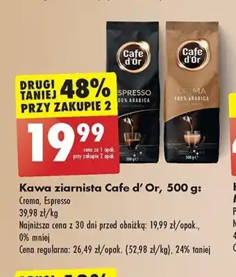 Biedronka Cafe d'Or Kawa ziarnista 500 g oferta