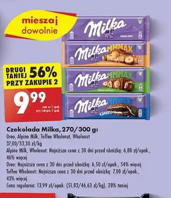 Biedronka Milka Czekolada 270/300 g oferta