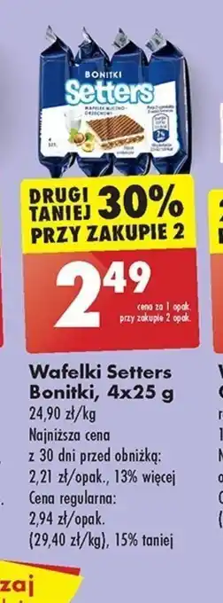 Biedronka Wafelki Setters Batoniki 4x25g oferta