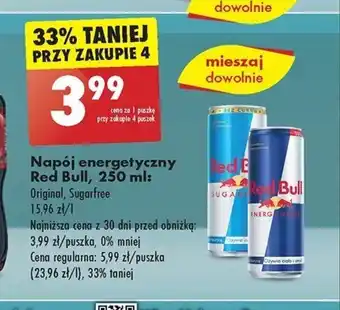 Biedronka Red Bull Napój energetyczny 250 ml oferta