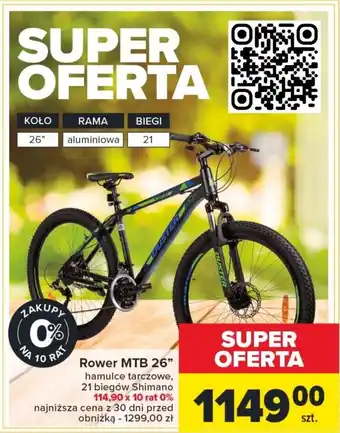 Carrefour Rower MTB 26" oferta
