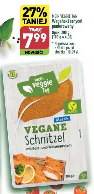 ALDI MEIN VEGGIE TAG Wegański sznycel panierowany 200 g oferta