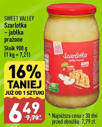 ALDI SWEET VALLEY Szarlotka - jabłka prażone 900g oferta
