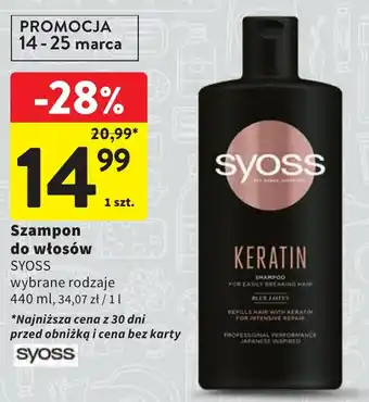 Intermarche Szampon do włosów SYOSS 440ml oferta
