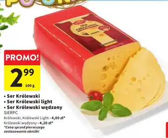 Intermarche Ser Królewski/Ser Królewski light/Ser Królewski wędzony SIERPC 100g oferta