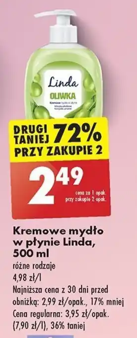 Biedronka Kremowe mydło w płynie Linda, 500 ml oferta